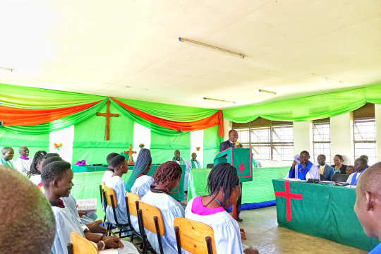 Principal delivering his opening remarks